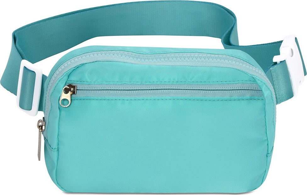 Turquoise Nylon Belt Bag