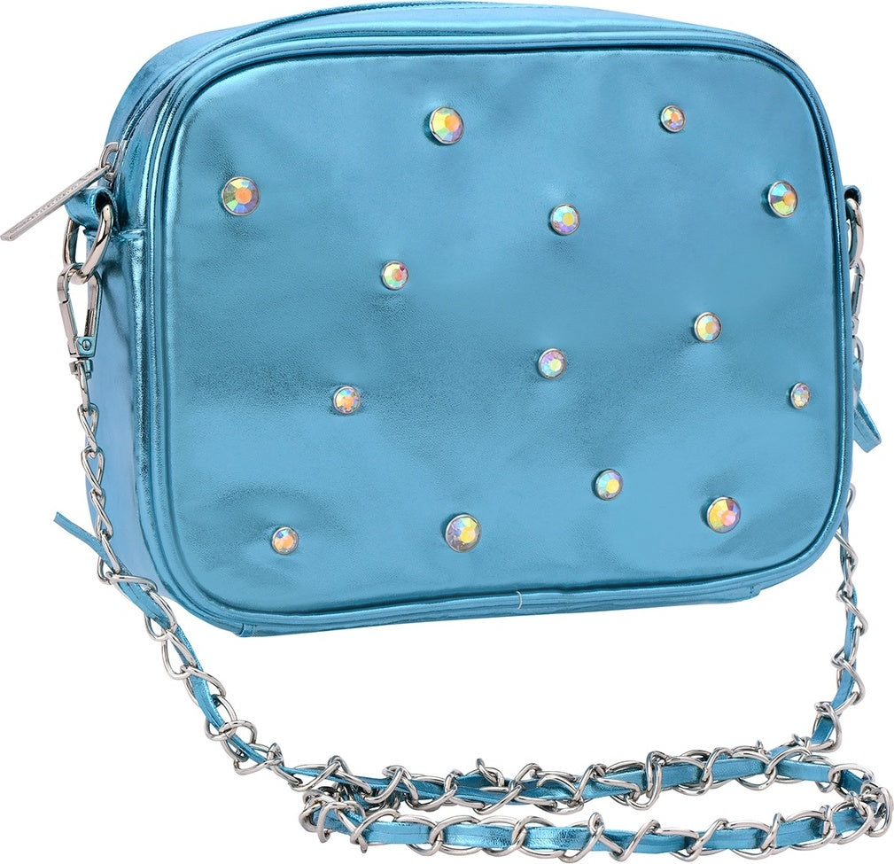 Blue Candy Gem Crossbody Bag