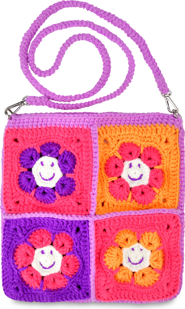 Groovy Smiles Crochet Bag