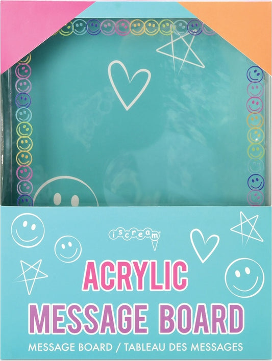 You Make Me Smile Acrylic Message Board with clear design for inspirational room decor