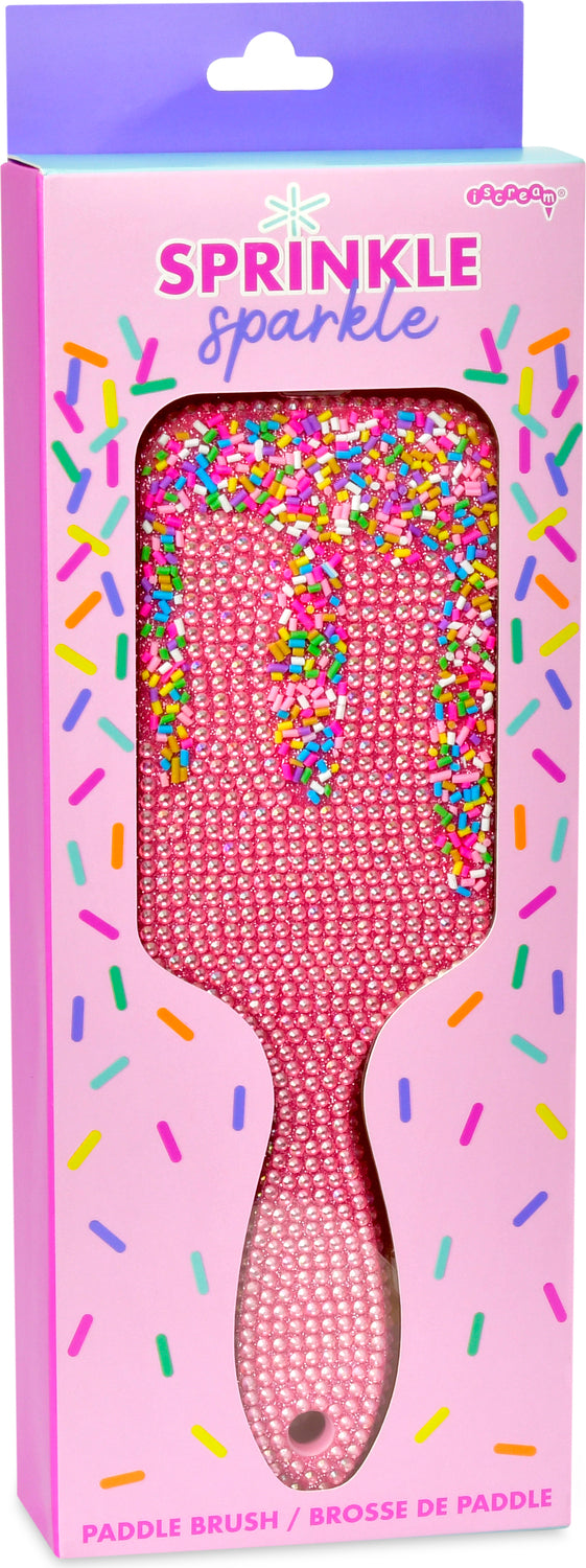 Sprinkle Sparkle Paddlebrush with glittery design for stylish hair brushing