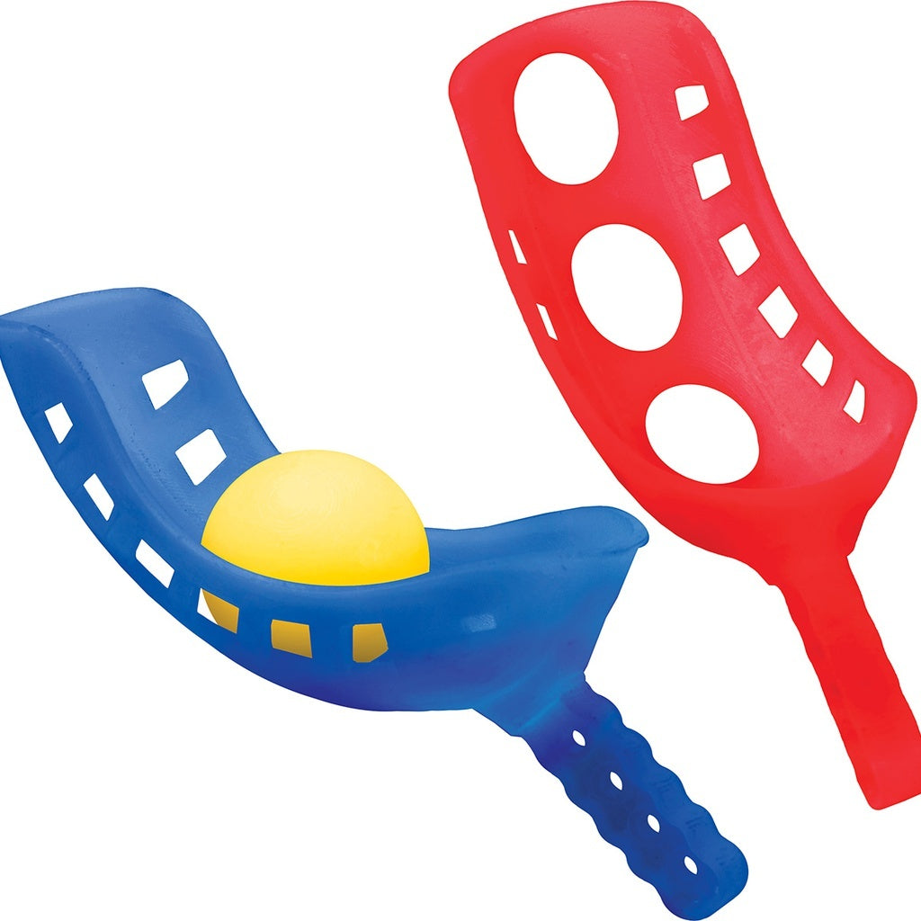 Probably World's Smallest Scoop & Catch game with two tiny scoops and ball for coordination practice