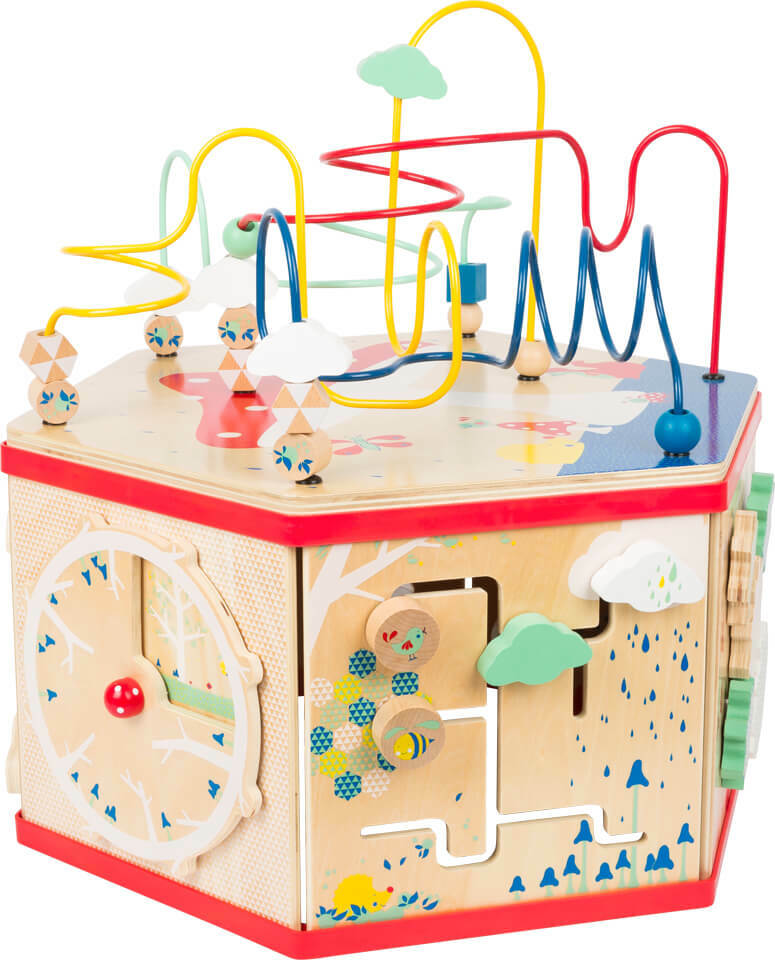 Motor Skills Cube XL Move it! with multiple activities for developing fine motor skills