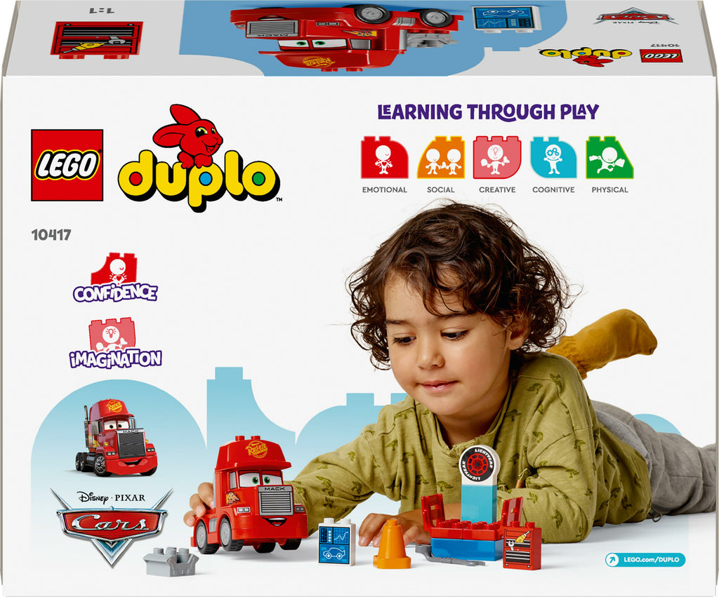 LEGO DUPLO Disney and Pixar’s Cars Mack at the Race red truck toy for toddlers