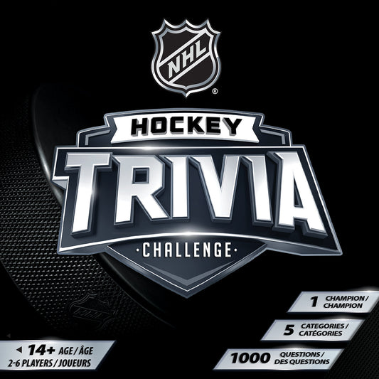 NHL Hockey Trivia Game by MasterPieces with 1000 questions, game board and cards for ages 12+ hockey fans