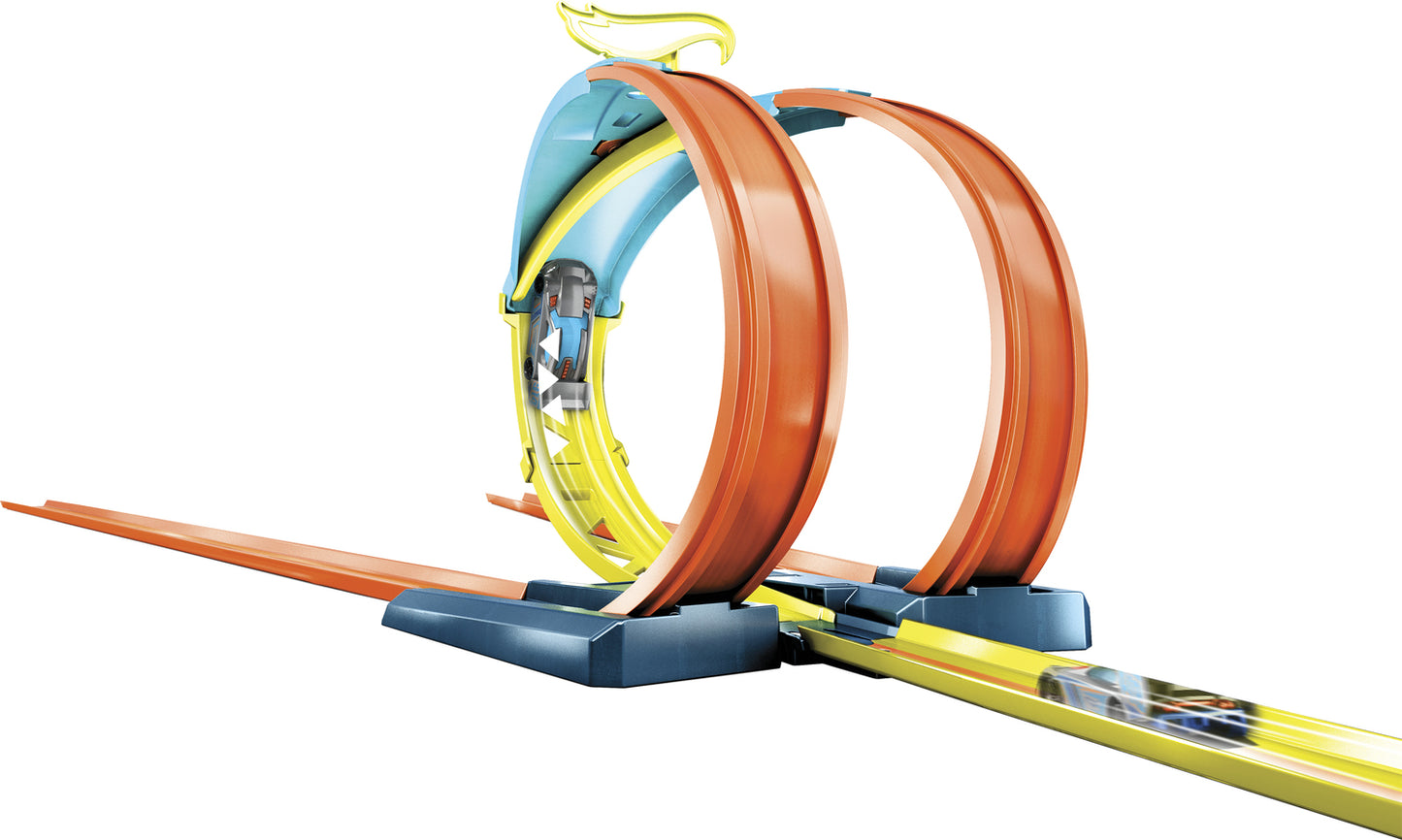 Hot Wheels Track Builder Unlimited Split Loop Pack - Mattel advanced track expansion with split loop for epic racing stunts