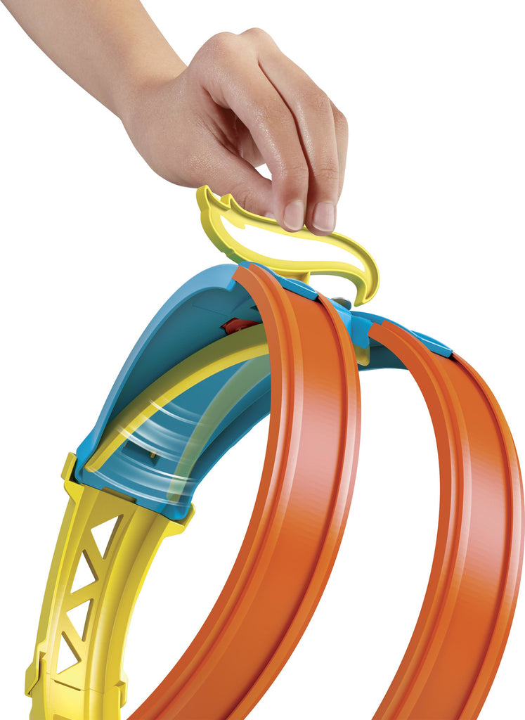 Hot Wheels Track Builder Unlimited Split Loop Pack - Mattel advanced track expansion with split loop for epic racing stunts
