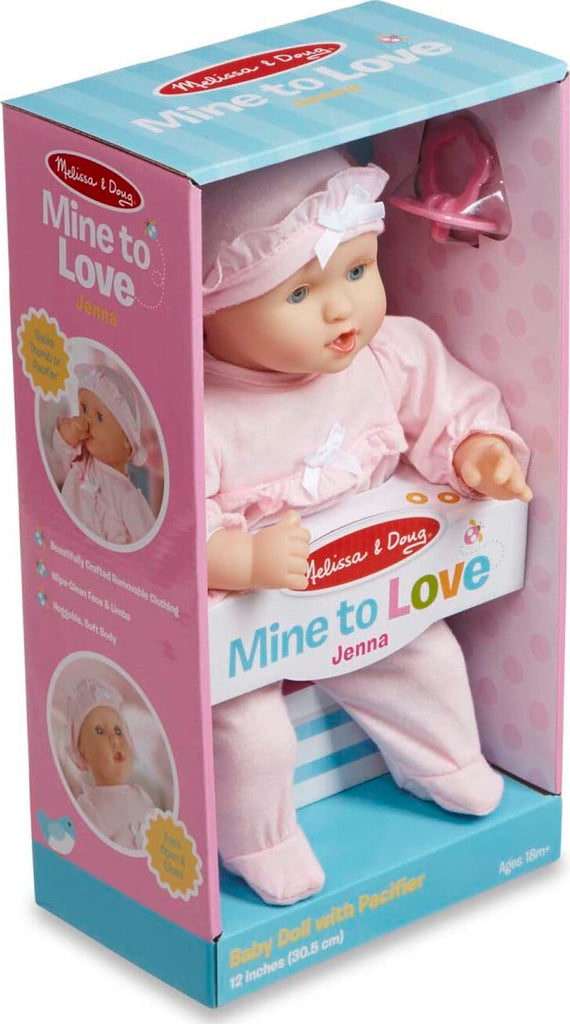 Mine to Love Jenna 12 inch baby doll with realistic features for nurturing play and caregiving practice