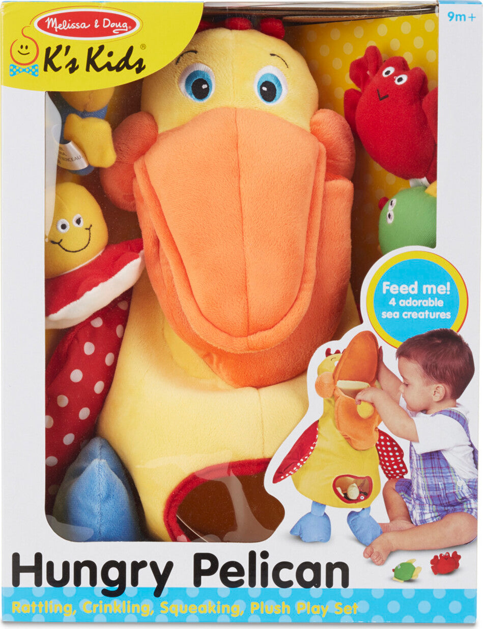 Melissa & Doug Hungry Pelican learning toy with fish that disappear and reappear for cause-effect play