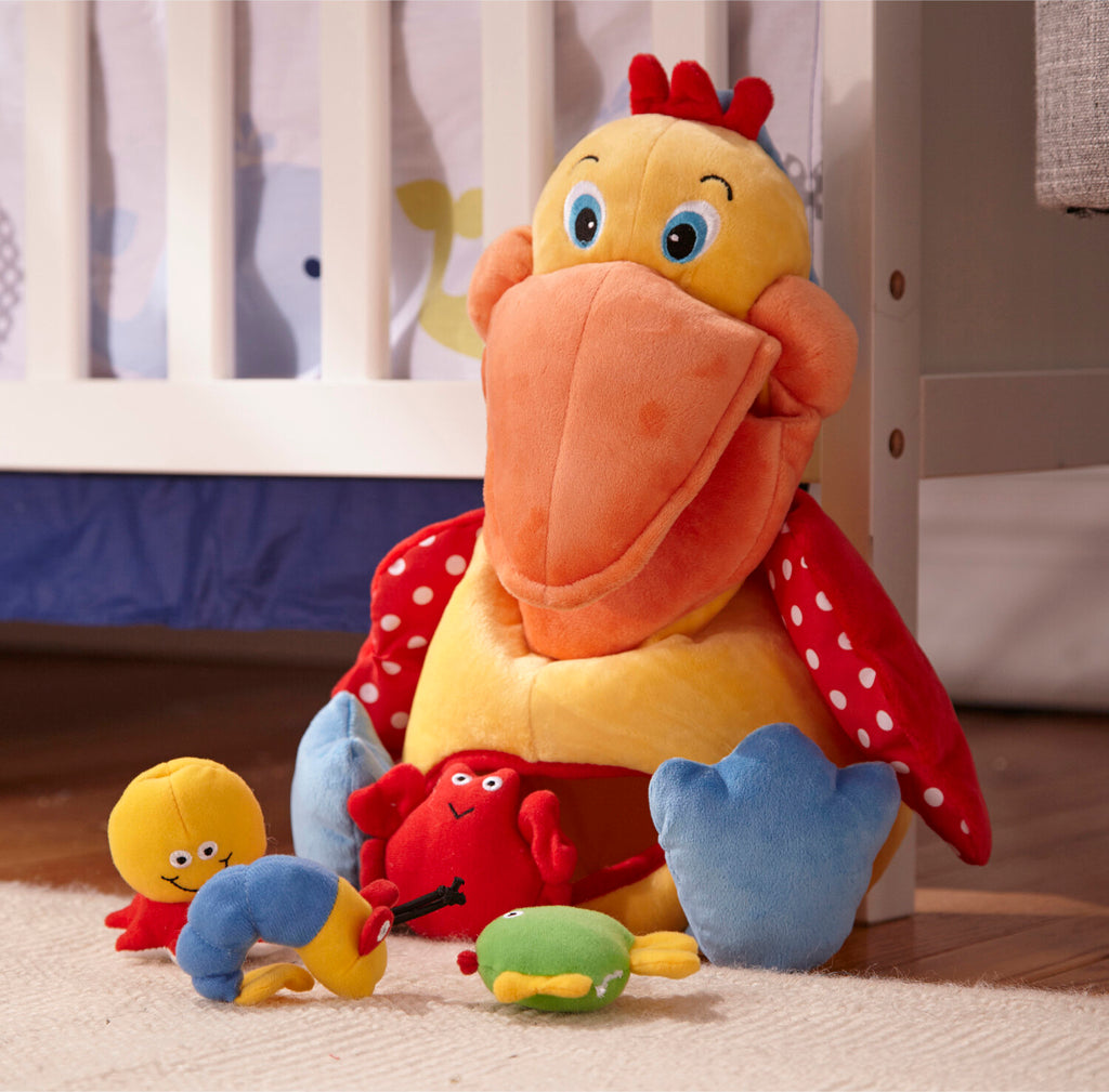 Melissa & Doug Hungry Pelican learning toy with fish that disappear and reappear for cause-effect play