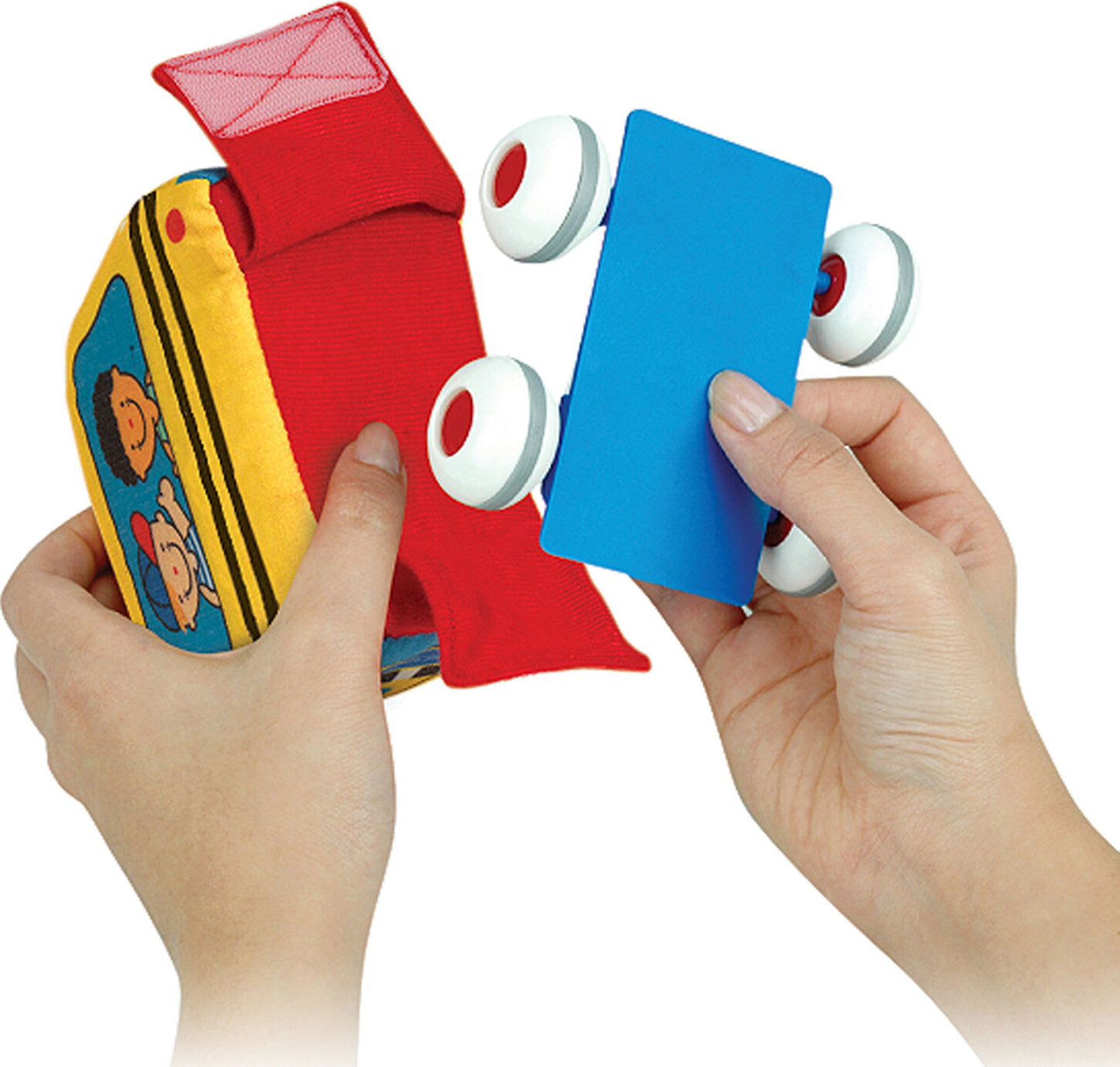 Melissa & Doug pull-back soft vehicles set with car, truck, and emergency vehicles for toddlers
