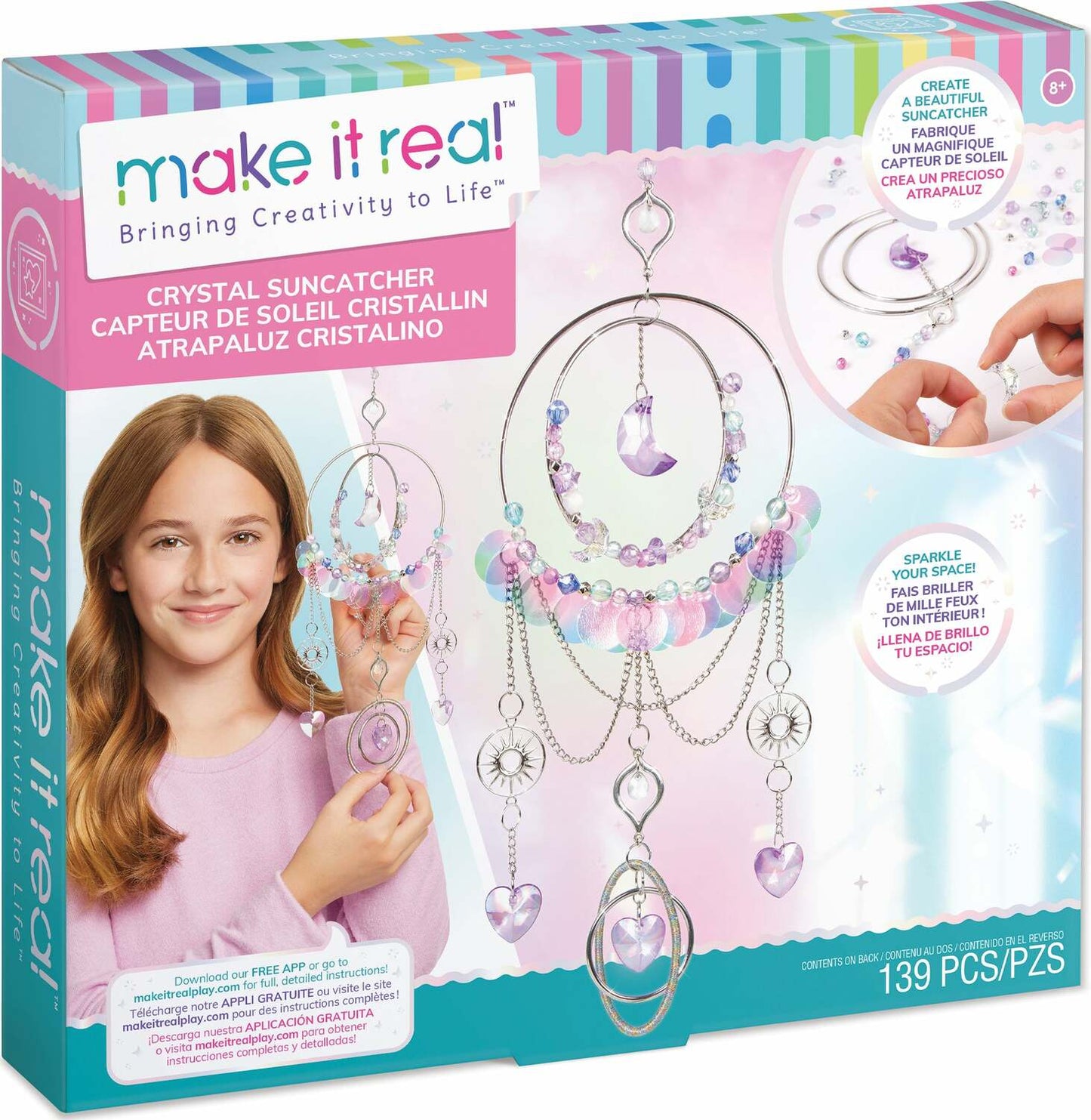 Crystal Sun Catcher craft kit for creating beautiful light-catching decorations to brighten bedroom windows