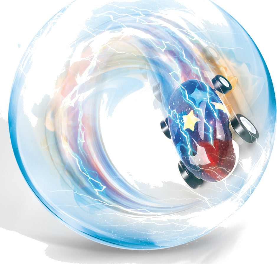 Hyper Runner Mini Racer high-speed stunt car with 360° spinning and multiple light modes by Mukikim