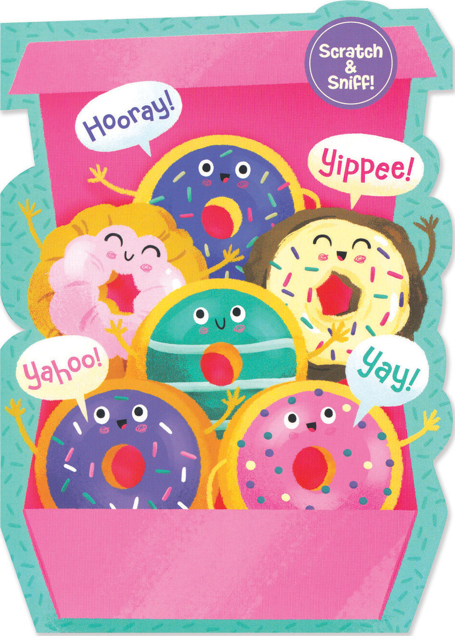 Snif Card Box Of Donuts Scratch & Sniff Card – Toys and Sweets