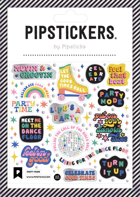 Party Mode stickers with celebration and party themed fun designs