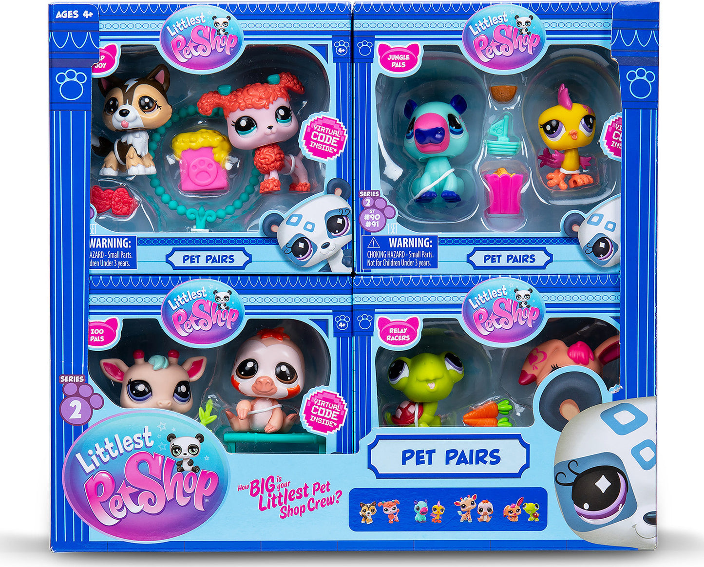Littlest Pet Shop Pet Pairs assorted collectible duos including Jungle Pals, Zoo Pals, and Relay Racers with accessories
