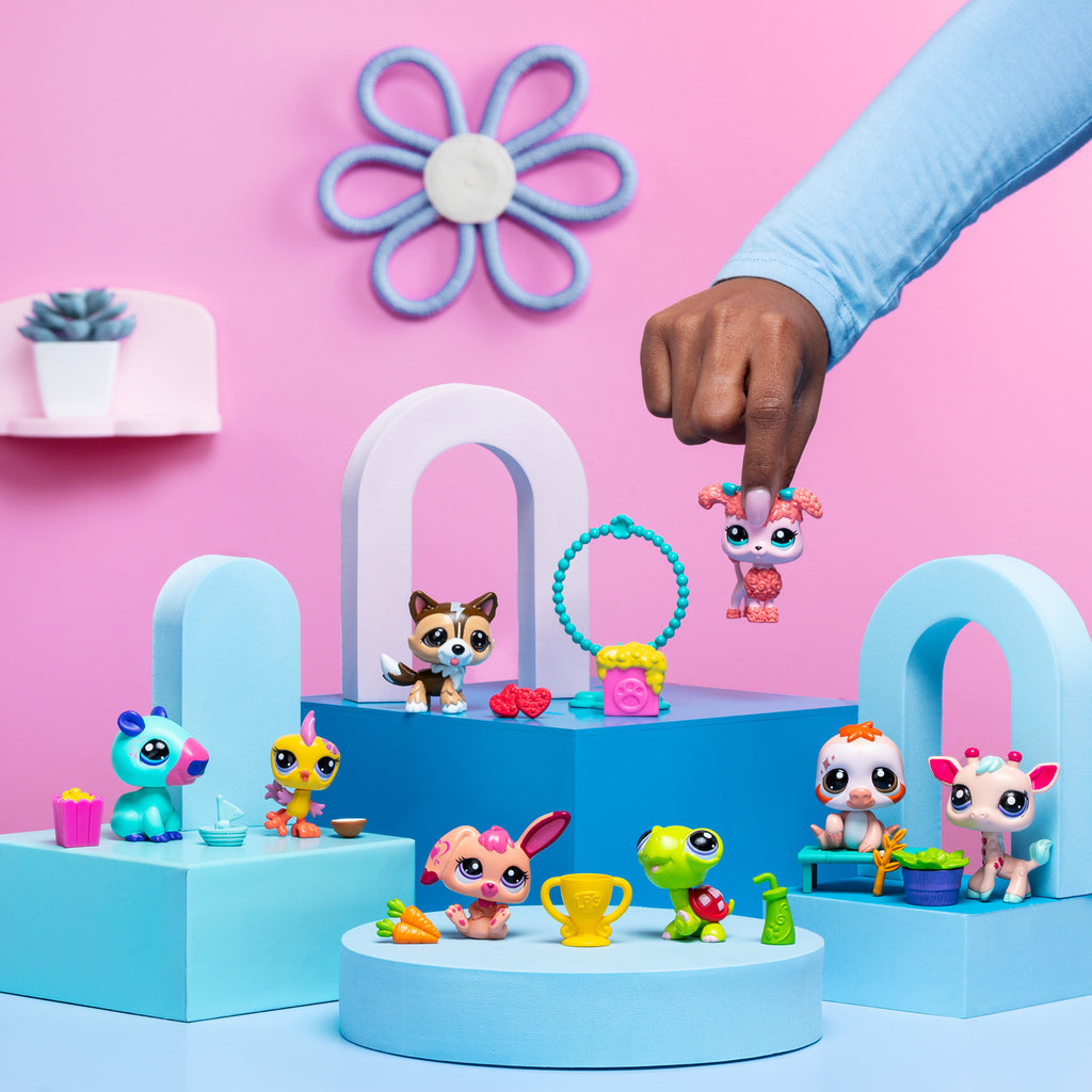 Littlest Pet Shop Pet Pairs assorted collectible duos including Jungle Pals, Zoo Pals, and Relay Racers with accessories