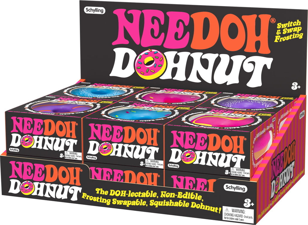NeeDoh Dohnuts donut-shaped stress balls for sweet sensory fidget play