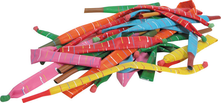 Rocket Balloon With Pump kit including 30 multi-colored balloons and pump for zooming balloon fun