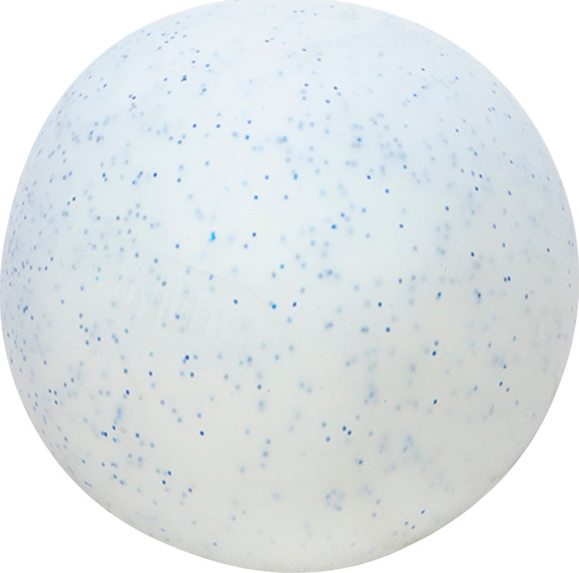NeeDoh Snow Ball Crunch sensory fidget ball with white textured surface for stress relief and tactile play