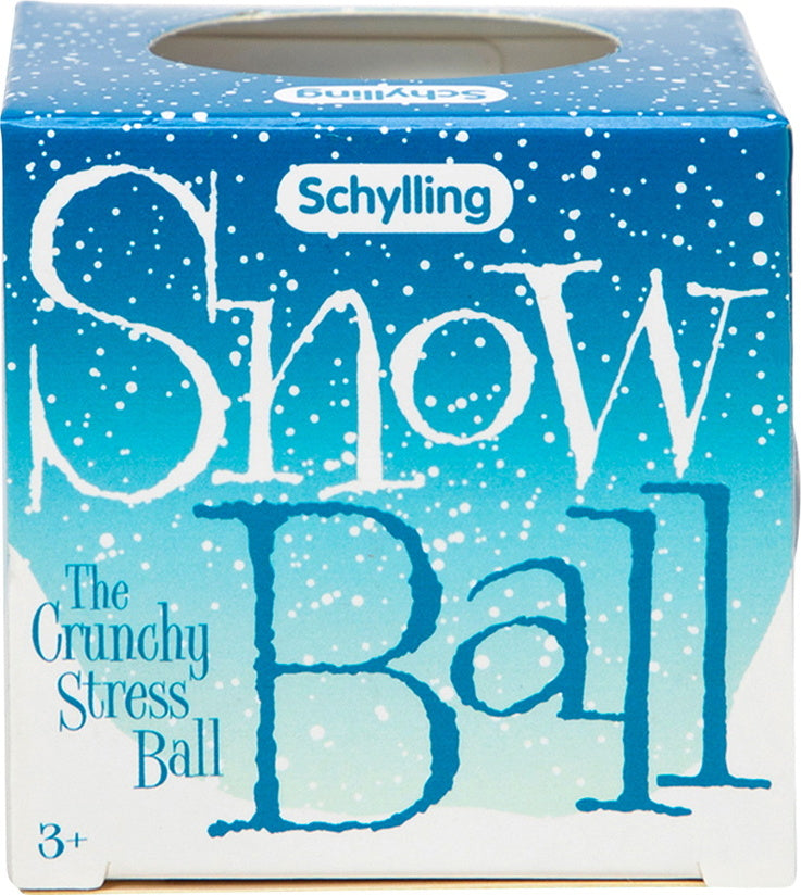 NeeDoh Snow Ball Crunch sensory fidget ball with white textured surface for stress relief and tactile play