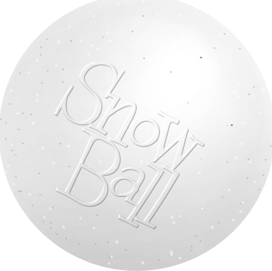 NeeDoh Snow Ball Crunch sensory fidget ball with white textured surface for stress relief and tactile play
