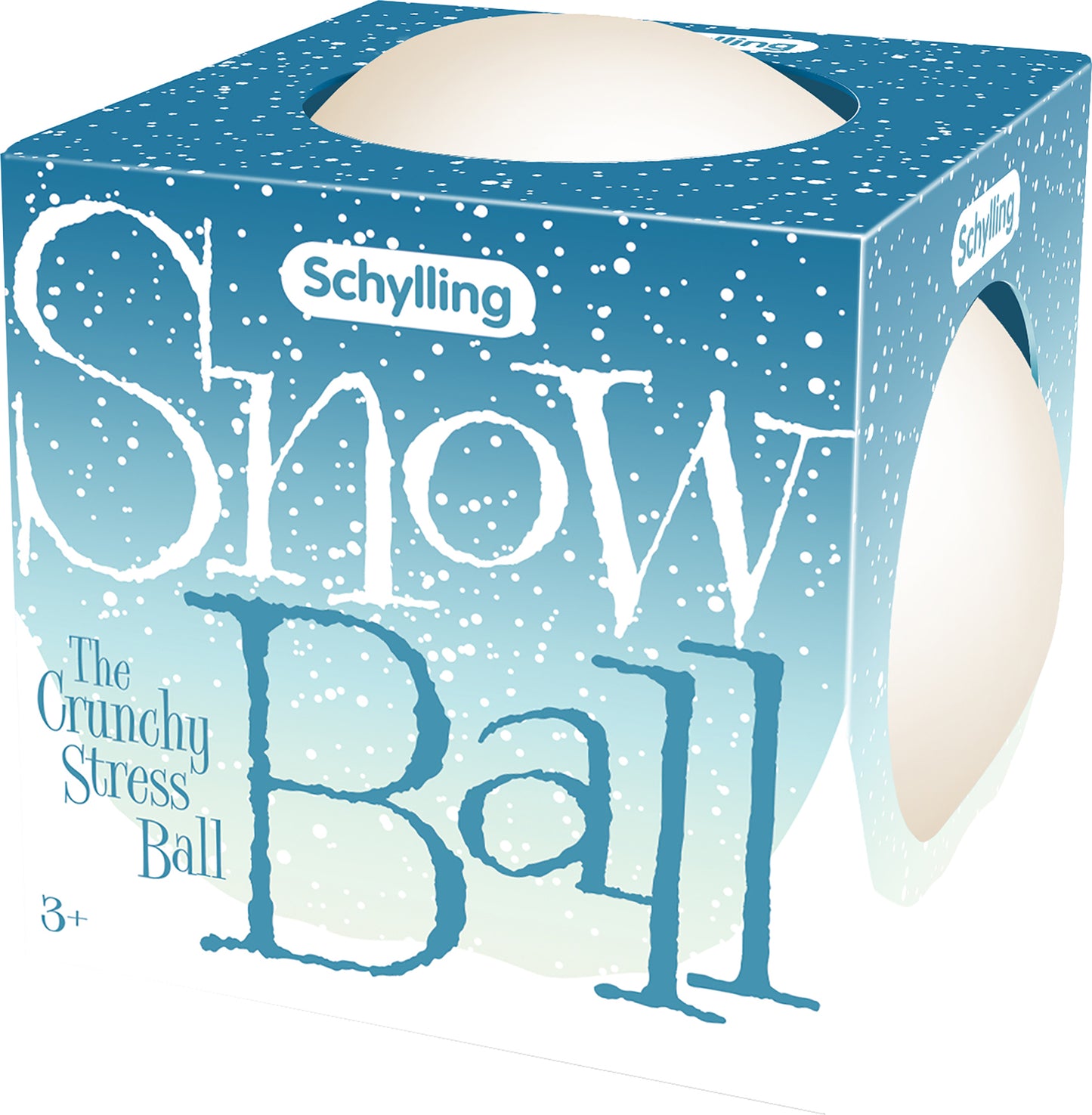 NeeDoh Snow Ball Crunch sensory fidget ball with white textured surface for stress relief and tactile play