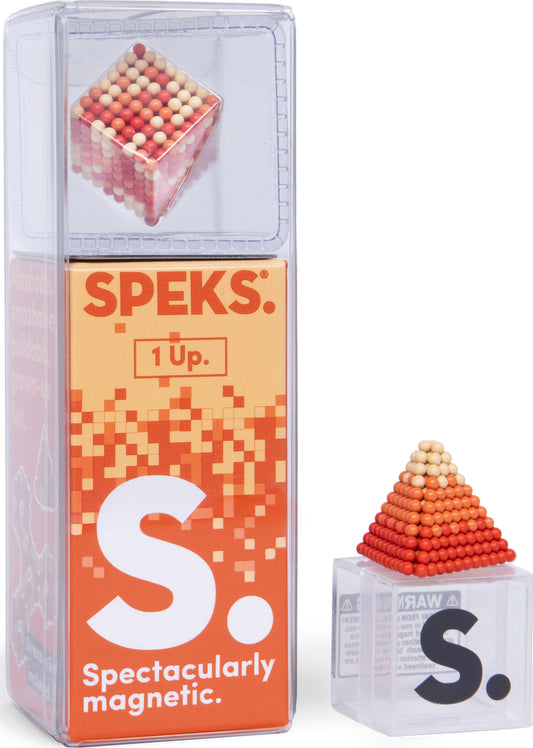 Speks Pixel Orange 512-piece magnetic building spheres in vibrant orange color
