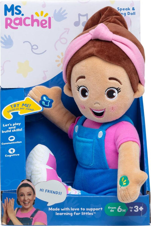 Ms. Rachel Speak N Sing Doll interactive toy featuring beloved educator's voice and songs for learning play