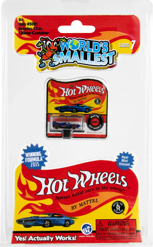 World's Smallest Hot Wheels Series 7 mini die cast cars including GT Hunter, Quick N Sik, and Winning Formula