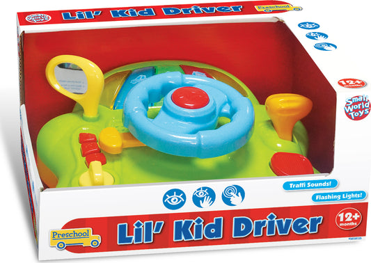 Small World Toys Lil Kid Driver electronic steering wheel with sounds and educational activities