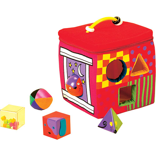 Whose House Shape Sorter educational toy with different shapes and house theme for learning and development