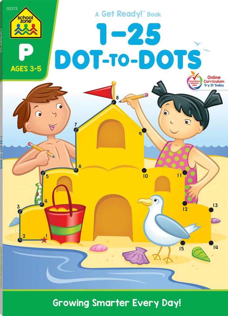 1-25 Dot-to-Dots Preschool Workbook (64 Pages)