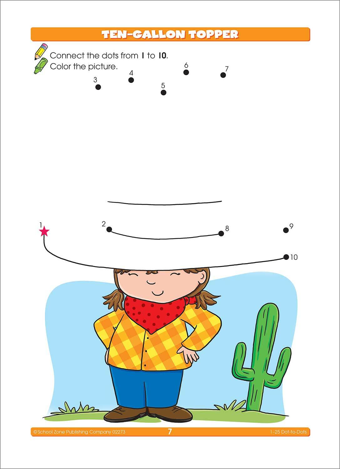 1-25 Dot-to-Dots Preschool Workbook (64 Pages)