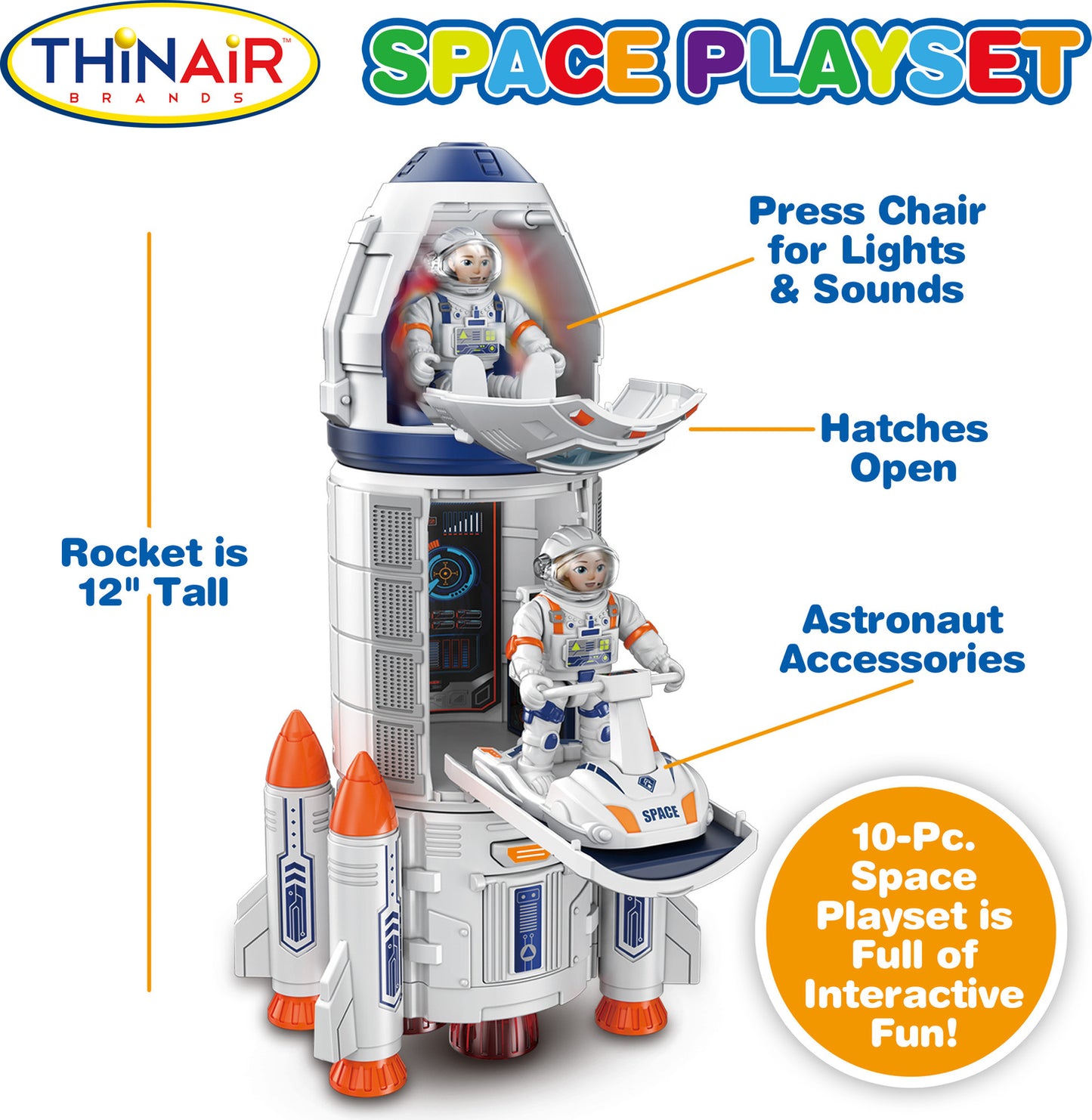 Space Explorer Play Set w/ Sound & Light Action