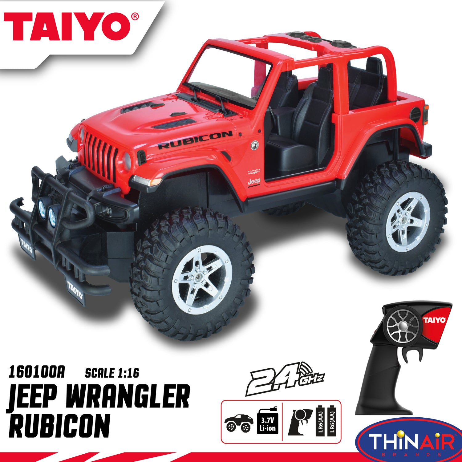 Jeep Rubicon 1:16 Scale RC - Remote Control Off-Road Vehicle – Toys and ...