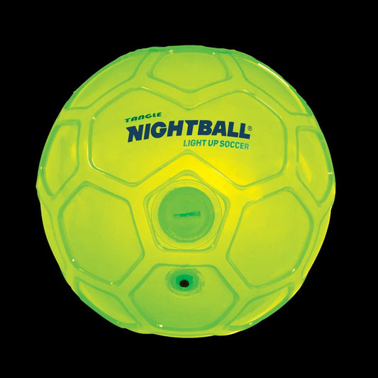 NightBall Soccer Ball (Green) - Green LED light-up soccer ball that illuminates with every kick