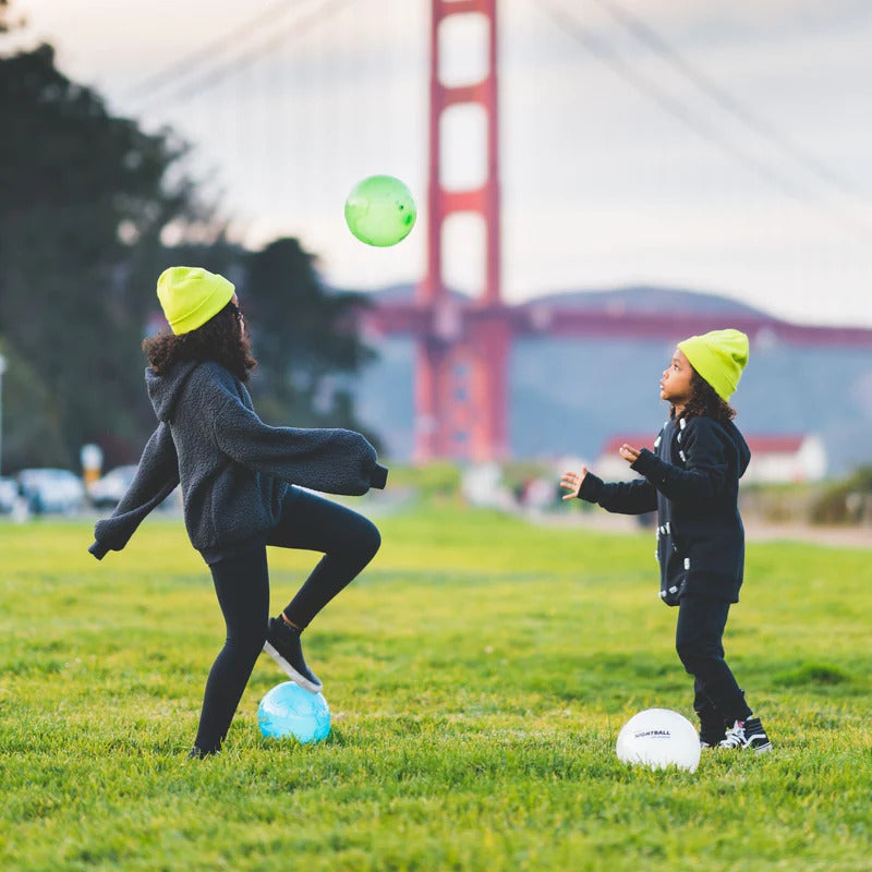 NightBall Soccer Ball (Green) - Green LED light-up soccer ball that illuminates with every kick