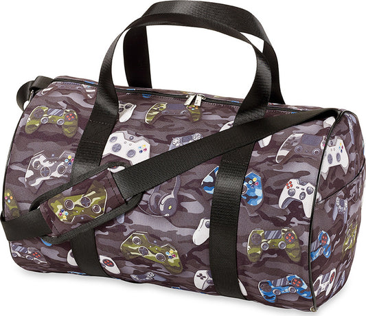 Video Game Controller Canvas Duffel Bag with gaming pattern by Top Trenz
