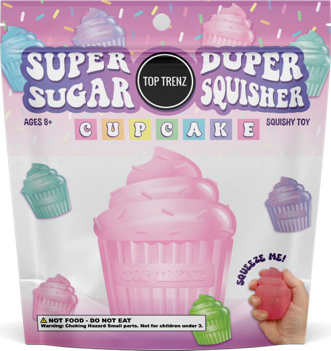 Squishers Raspberry Cream Super Duper Sugar Squishers - Cupcake (assorted) – Toys and Sweets