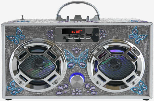 Butterfly Bling Bluetooth Boombox