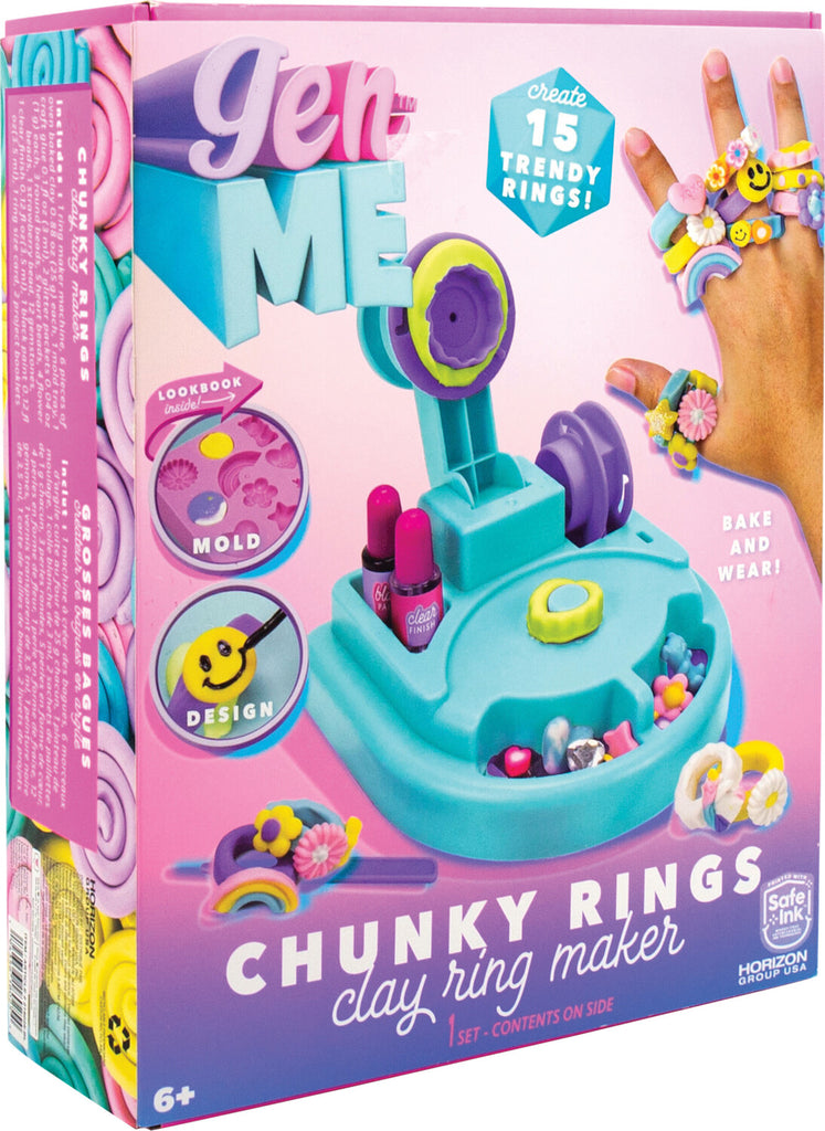 GenMe Chunky Ring Maker assorted clay ring making kit for creating unique statement jewelry pieces